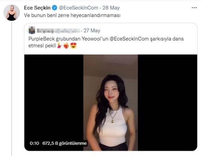 Ece Seçkin'in şarkısında dans eden Yeowool için yaptığı yorum K pop dinleyicilerini kızdırdı Ece Seçkin'in şarkısında dans eden Yeowool için yaptığı yorum K pop dinleyicilerini kızdırdı