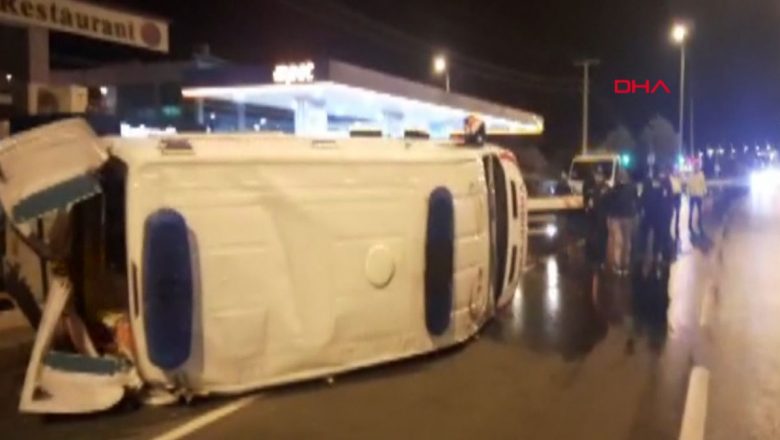  Nevşehir’de yaralı taşıyan ambulans otomobil ile çarpıştı
