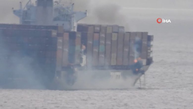  Kanada açıklarında konteyner gemisinde yangın
