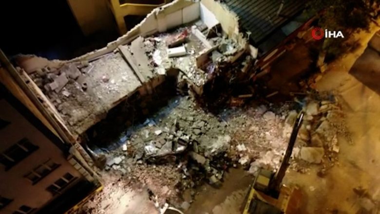  Malatya’da çöken binadaki hasar gün ağarınca ortaya çıktı