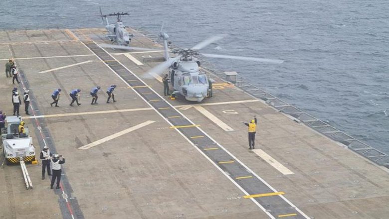  Türkiye’nin ilk uçak gemisine helikopterler konuşlanmaya başladı